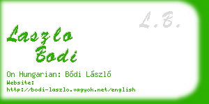 laszlo bodi business card